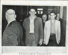 1960 Press Photo Richard Zink & Peter Friedlander at Hearing in New Haven, CT