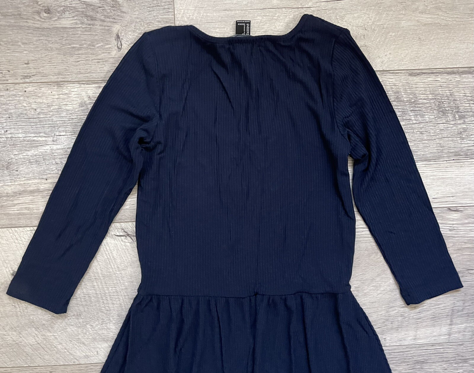 NWT FOREVER 21 Keyhole Scoop Neck Ribbed Empire Waist Fit & Flare Skater Dress S