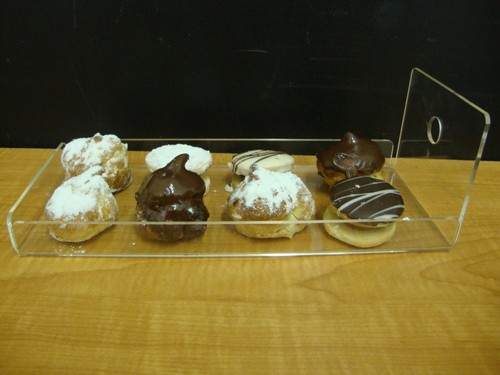 Displays2buy Doble Pantalla 2 Niveles con 4 Bandejas Transparentes Pan Donut Bagels Galleta - Imagen 8 de 8