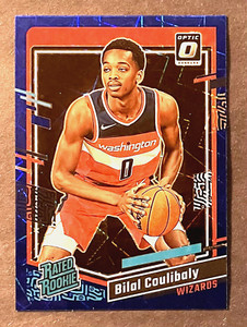 Bilal Coulibaly BLUE VELOCITY Rated Rookie #243 2023-24 Donruss Optic Wizards