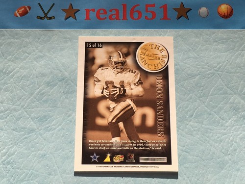 1997 Score The Franchise #15 DEION SANDERS | Inserto SP | Cowboys HOF - Foto 2 di 5