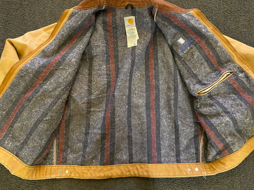 Vintage Carhartt J01 BRN Herren XL Gr. 48 REG USA Blanket Lined Detroit Jacke Patch - Bild 9 von 11