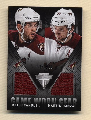 2013-14 Titanium Hockey Game Worn Gear Keith Yandle & Martin Hanzal Dual Jersey