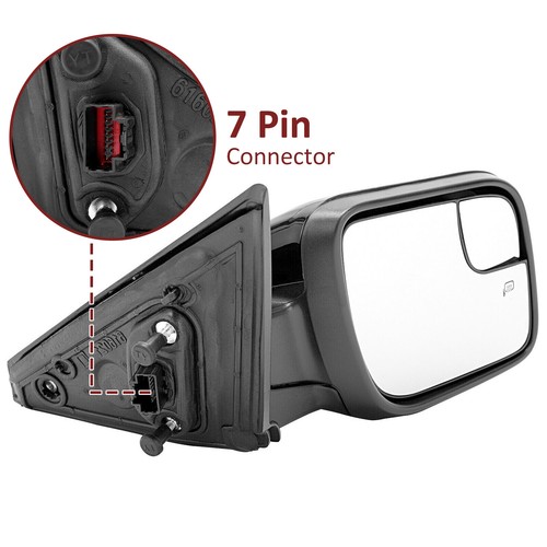 Side Mirror For FORD Explorer 16-19 w/ Power Heated Puddle Light Passenger Side - Picture 6 of 20