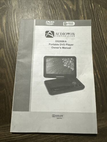 audiovox ds2058a Portable DVD Players Owner Manual 2011 128-8981a