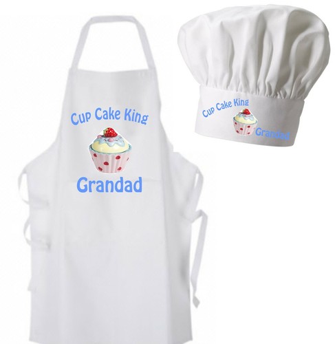 Cup Cake Queen or King Apron / Hat great gift for Birthdays or Christmas - Picture 2 of 11