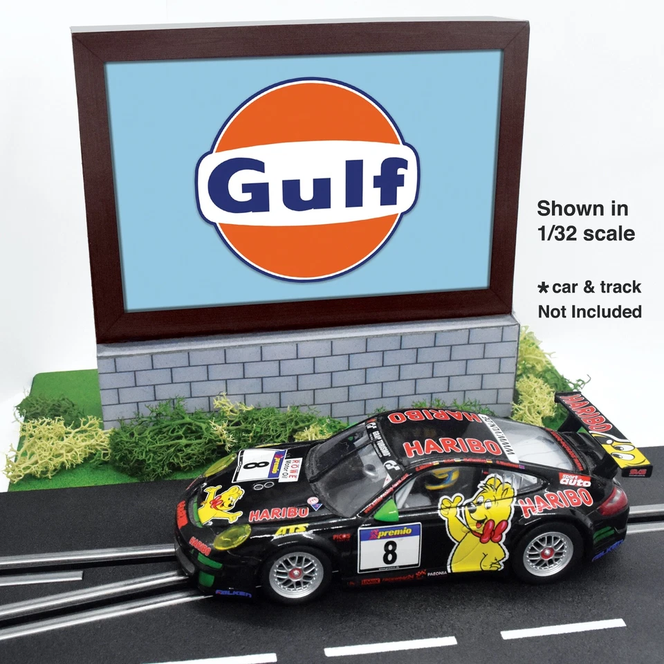 Real Racing Models Roadside Billboard "Gulf" 1/43 scale slot car building - Image 2 of 4