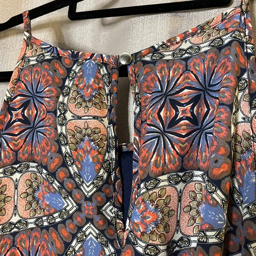 ValleyGirl Dress Brown Womens Sz 10 Floral Halter Sleeveless Midi Straps Party - Picture 6 of 11