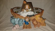 Abbey Press Noah's Ark Advent Candle resin figure base full color Free Ship 31P