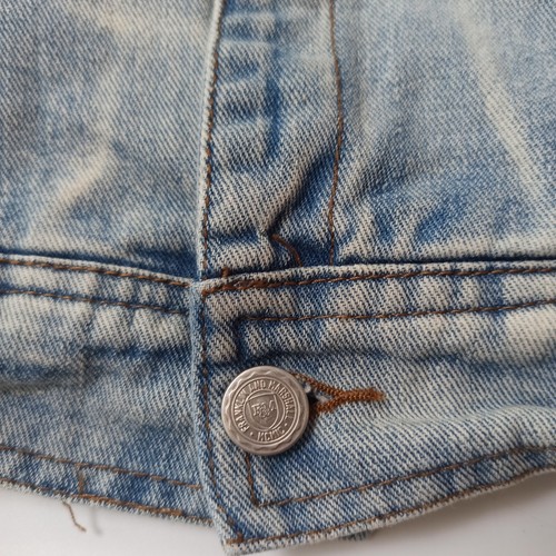 Franklin Marshall Herren Denim Varsity Jacke Fleece gefüttert Sherpa - Größe L - Bild 11 von 21