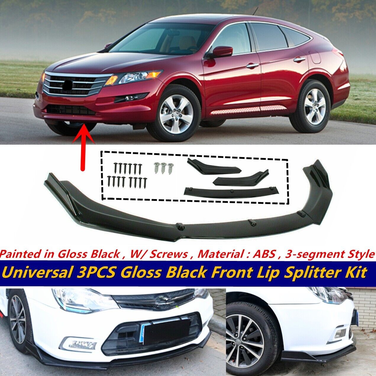 Add-on Universal For 2010-2011 Honda Accord Crosstour Front Bumper