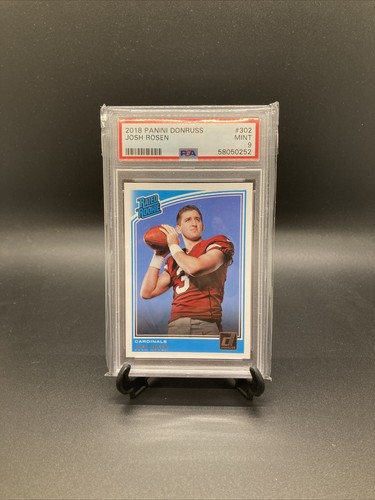 JOSH ROSEN 2018 DONRUSS RATED ROOKIE #302 RC PSA 9 MINT Browns Cardinals - Picture 2 of 11