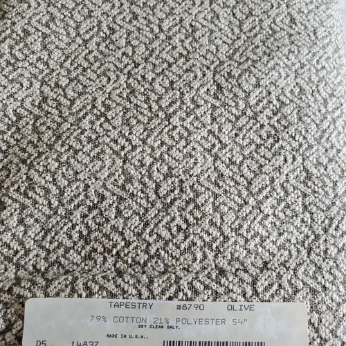Olive Neutral Upholstery Fabric Tapestry Cotton Blend Soft 54"W BTY By the Yard - Picture 7 of 10