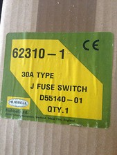 NEW HUBBELL 30A TYPE J FUSE SWITCH D5514001 62310-1 D55140-01