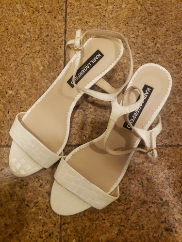 Karl Lagerfeld Demas White Croco Sandals Women's Size 9.5 - Picture 7 of 10