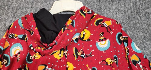 LuLaRoe Amber Hoodie Day Of The Dead Mariachi Sugar Skull Size 2 XL NEW - Picture 13 of 13