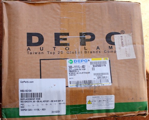 For 2006-2008 Subaru Forester Driver Side Headlight Head Light LH w/o Sport Pkg. - Picture 3 of 7