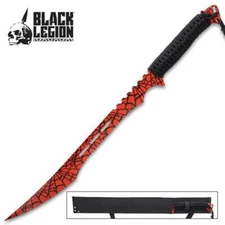 27" Full Tang Crimson Web Ninja Samurai Katana Tactical with Sheath