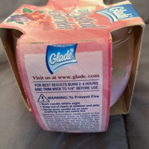 New Vintage 2000 Glade Candle Scents Decorated Jar Tangerine Ginger 4 Oz Flowers - Picture 6 of 6
