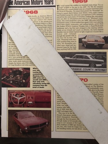 AMERICAN MOTORS MUSCLE CARS ARTICLE - Picture 2 of 3