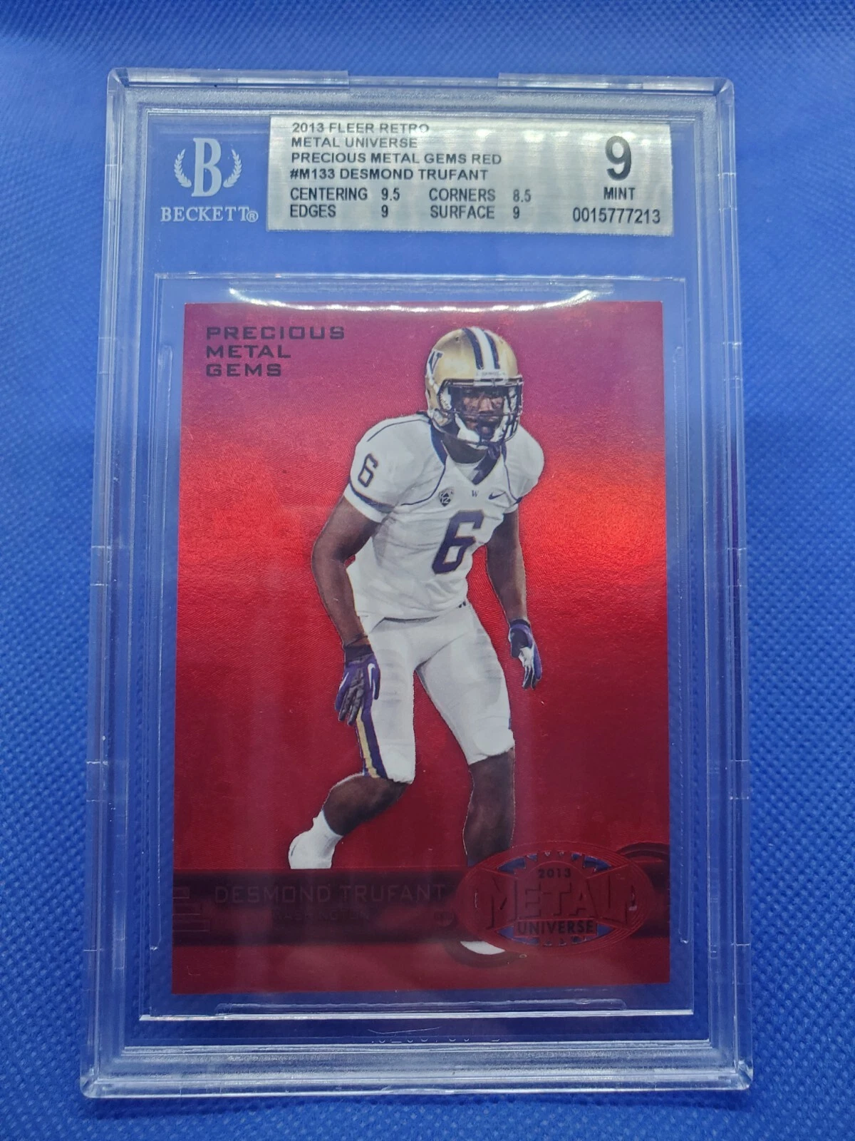 Desmond Trufant Fleer Retro 1997-98 Metal Universe #M133 Red Precious Metal Gem