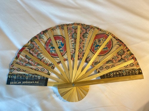 Fan Black Thai Folding Elephant Hand Wooden Thailand Home Decor พัดช้างสีดำแดง - Picture 17 of 17