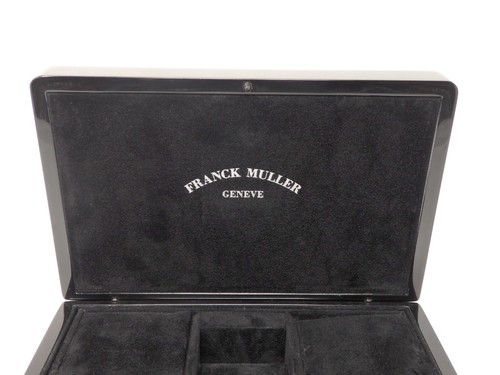 Caja de almacenamiento de reloj Franck Muller vacía negra esmaltada estuche de certificado papel JPN - Imagen 12 de 21