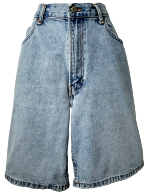 Vintage 90s GAP Jean Shorts 14 Cotton Denim High Rise Bermuda Light Wash Y2K