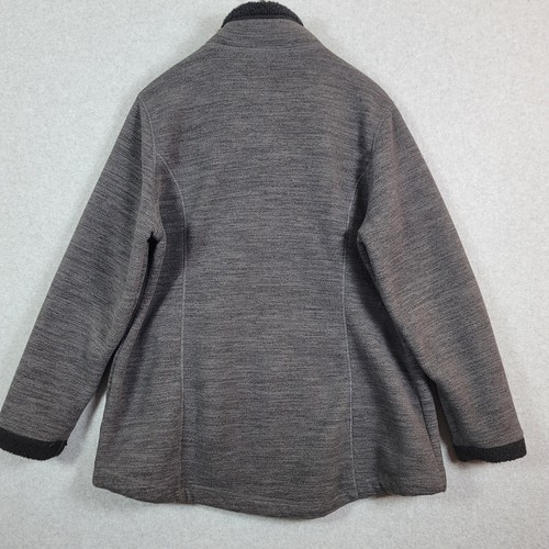32 Degrees Heat Fleece Jacket Womens  XL Full Zip Pockets Sherpa Lined Gray - Picture 3 of 15