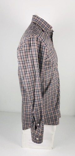 Billy Reid Mens Small Shirt Button Front Multicolor Long Sleeve Checks Plaid EUC - Picture 5 of 11
