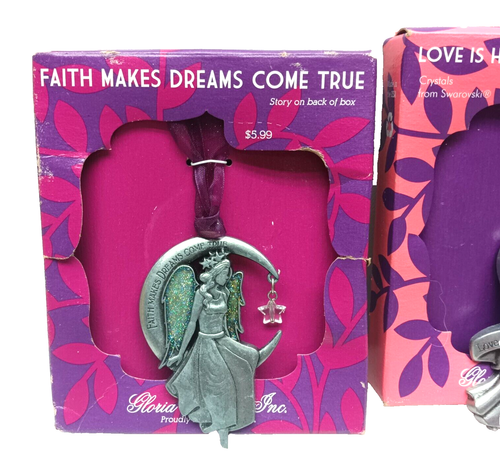 6 pcs The Spirit of Angels Create Joy Gloria Duchin Ornament Story Made In USA - Picture 8 of 12