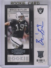 2013 Panini Contenders #112A Brice Butler RC (no ball) Auto - ROOKIE CARD