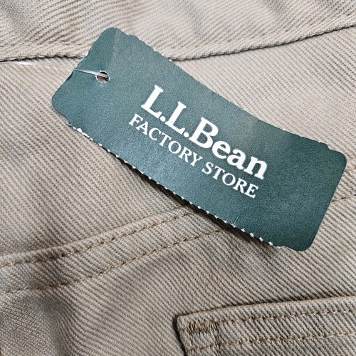 LL Bean Size 20 Reg Beige Relaxed Fit Double L Jeans 0YQ95 37x30 NEW Irregular - Picture 4 of 6