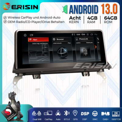Qualcomm 8-Kern Android 13 Autoradio GPS CarPlay DSP Wifi BMW X5 E70 X6 E71 CCC