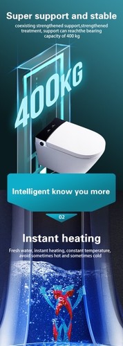 Smart Toilet -  Wall hung Smart toilet With Cistern, Remote And Wall push Button - Bild 8 von 10