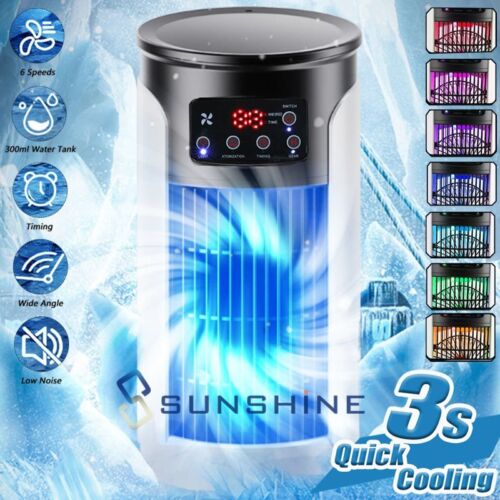 Mini Air Conditioner LED Air Cooler Fan Portable AC Personal Cooling Humidifier - Picture 2 of 94
