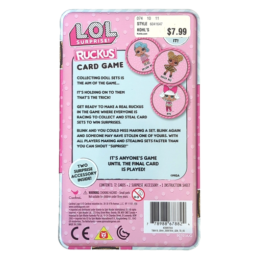 LOL Surprise Ruckus Card Game in Tin Case w/ TWO Surprise Accessories COMPLETE - Picture 2 of 4