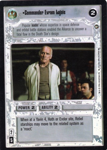 Star Wars CCG Hoth - A New Hope - Endor Individual Trading Cards - Foto 150 di 230