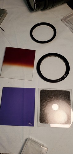 Four Cokin Chromofilters with camera mount, lens cover, sun hood and lens mounts - Picture 3 of 10
