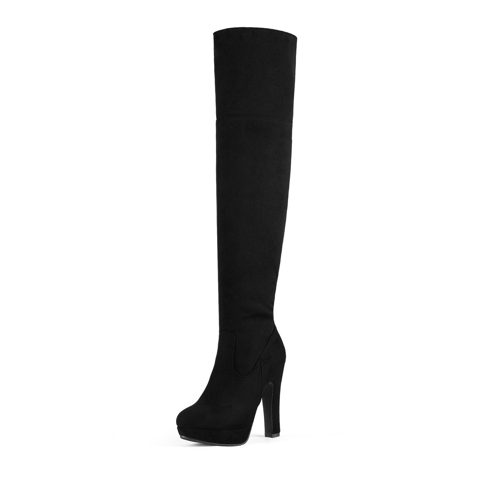 DREAM PAIRS Women's Thigh High Boots Chunky Heel Platform Over The Knee Boots