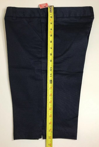 Girl’s French Toast Navy Sz 18 Bermuda Shorts Adj Waist Uniform Flat Front - Picture 7 of 9