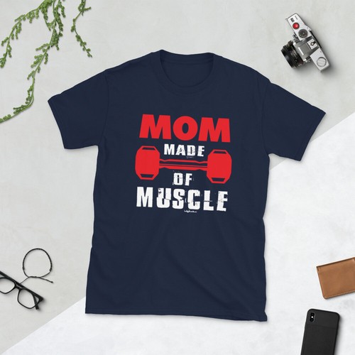 Mom made of muscles T-shirt workout fitness gym women tee sport woman - Bild 6 von 8