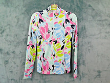 Tommy Bahama Shirt Womens XS Floral Golf 1/4 Zip Pullover Performance Pickleball