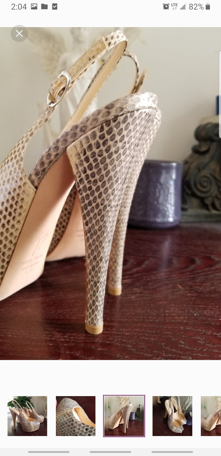 Giuseppe Zanotti  python snake platform heels sz 7 - image 6