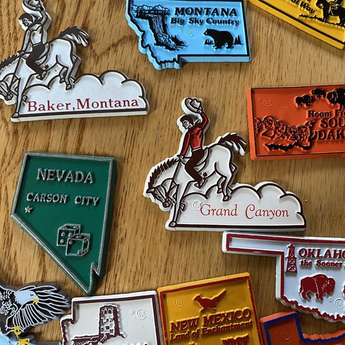 Lot 24 Vintage 1980s Rubber Magnets Souvenir United States Magnetic Collectables - Picture 11 of 12