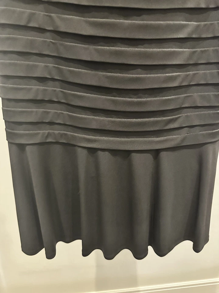 $138 Vestido JAX Negro Talla 12 Nuevo con Etiquetas Floral Encaje Midi Funda Forrada ETIQUETAS NEGRAS Foto 4 de 4