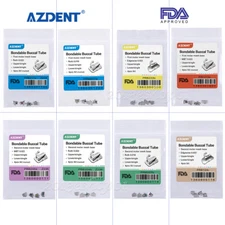 AZDENT Dental Orthodontic Buccal Tube 1st 2nd Molar Bondable Roth MBT 022 018