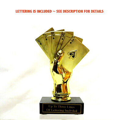 CARD HAND TEXAS HOLD EM POKER TROPHY CARDS CARD HAND TEXAS HOLD EM POKER TROPHY CARDS