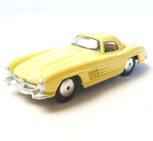 Corgi Toys England 1:48 MERCEDES-BENZ 300 SL ROADSTER #304 ALL Yellow C-9 MIB`59 - Picture 3 of 10