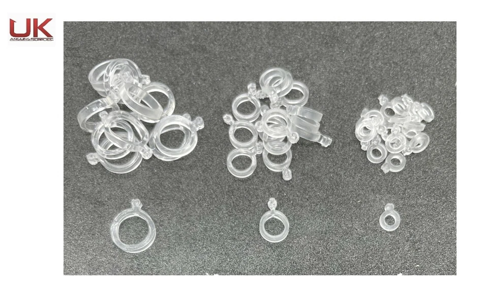 UKAS Essentials Angeln klare Silikon Pellet Köderbänder - gemischte Packung - 75 Stck.